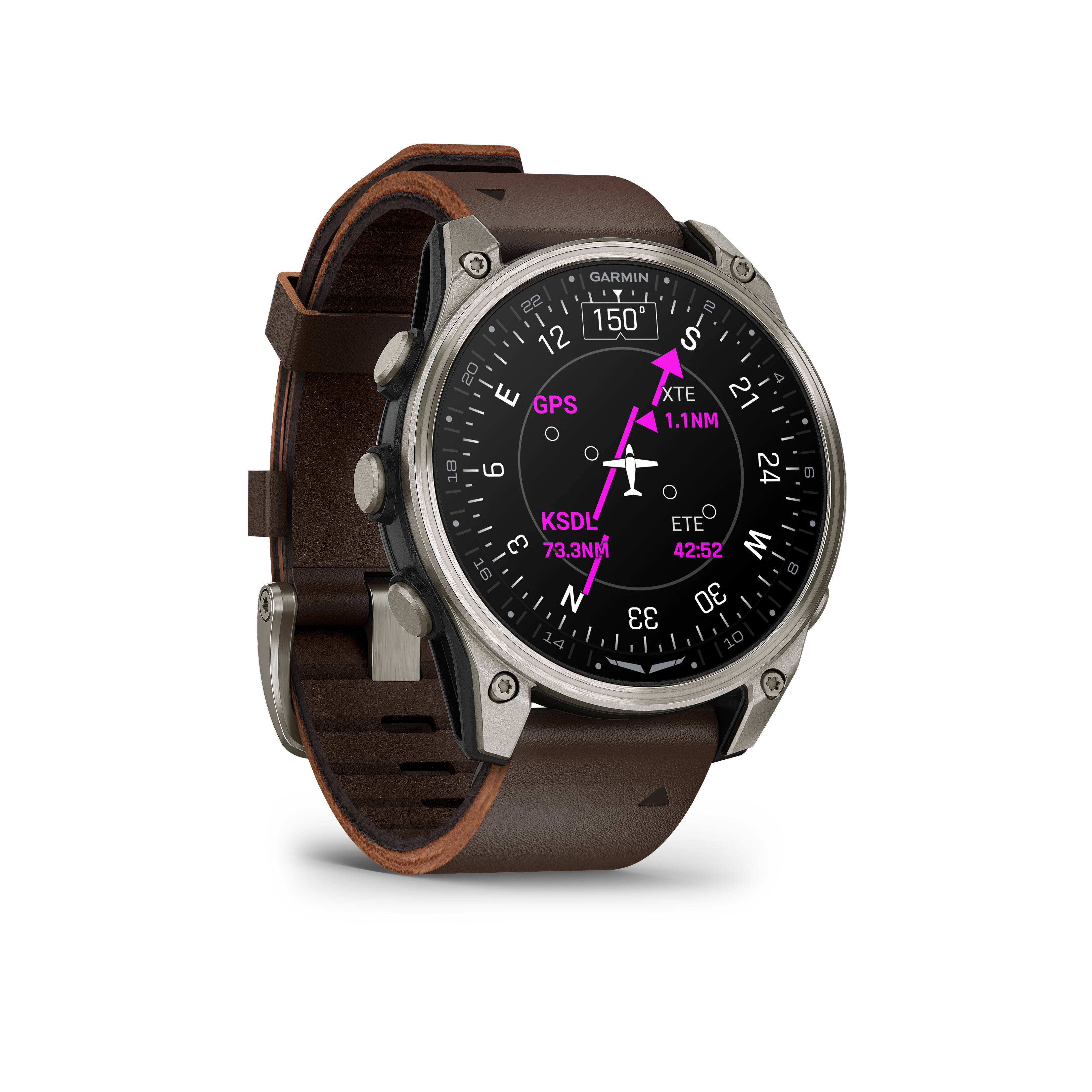 Reloj GPS Garmin D2 Mach 2 Cuero para Aviación (47mm)