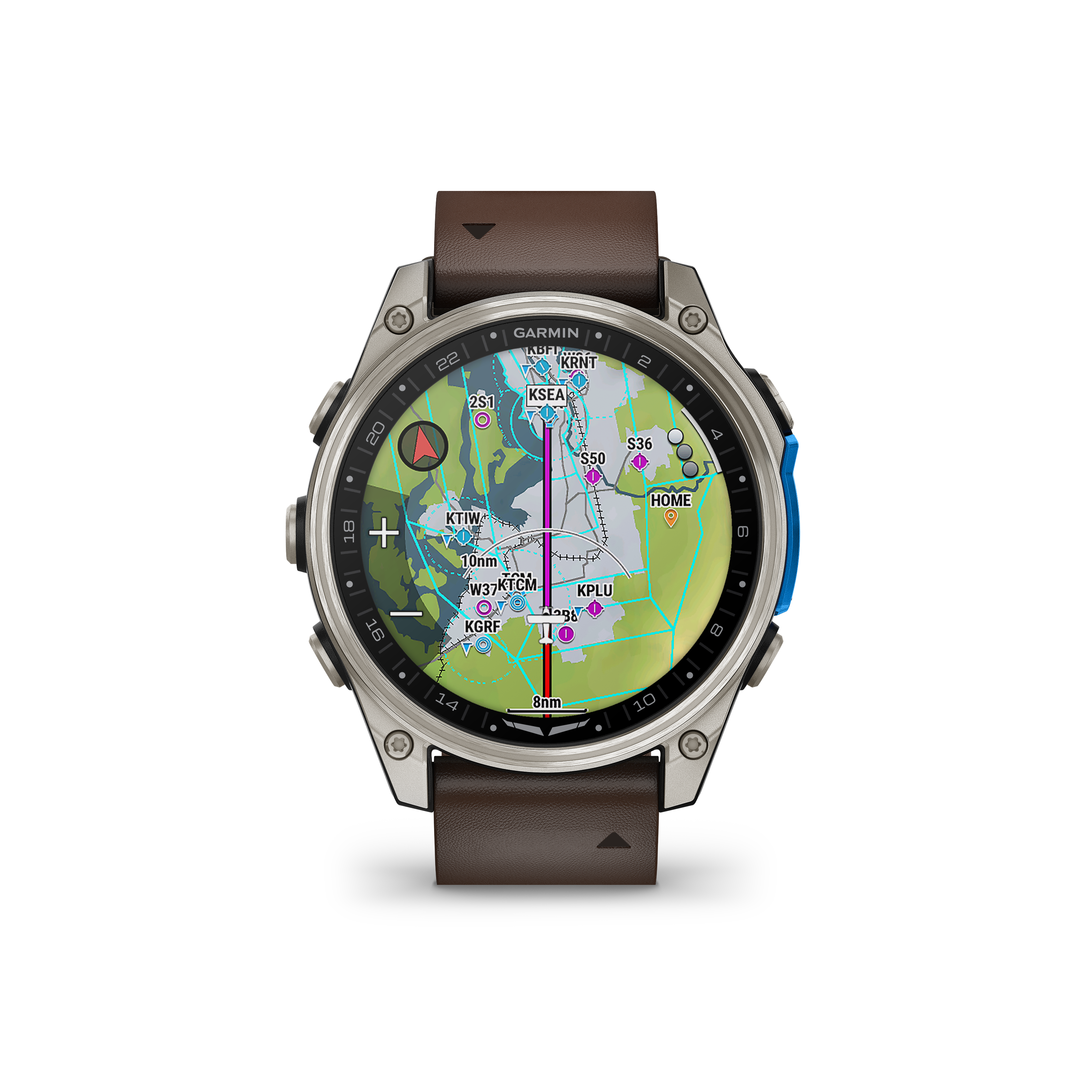 Reloj GPS Garmin D2 Mach 2 Cuero para Aviación (47mm)