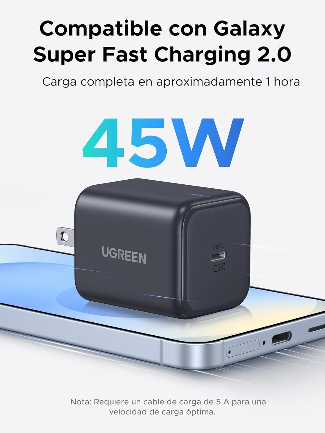 UGreen Cargador Rapido 1 x USB-C GaN 45W X524