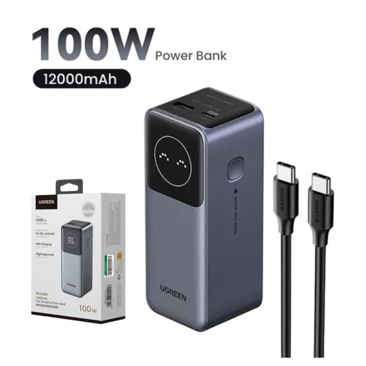 UGreen Power Bank Carga Rapida 12000mAh 100W