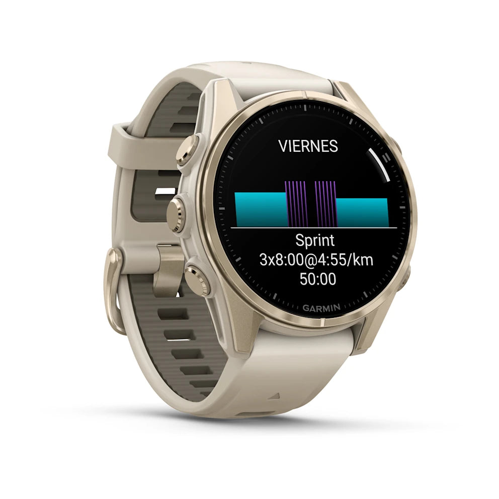 Garmin Fenix 8 43mm AMOLED Zafiro Arena/Oro