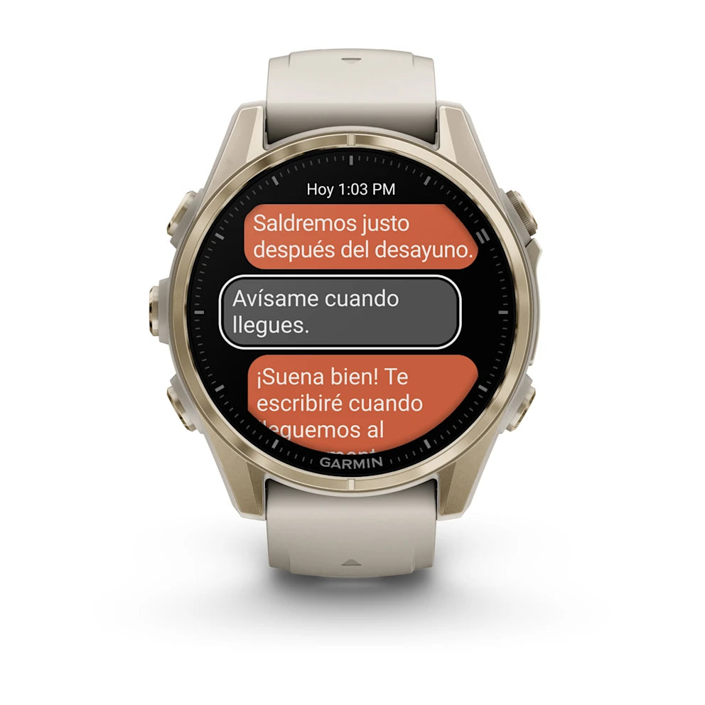 Garmin Fenix 8 43mm AMOLED Zafiro Arena/Oro