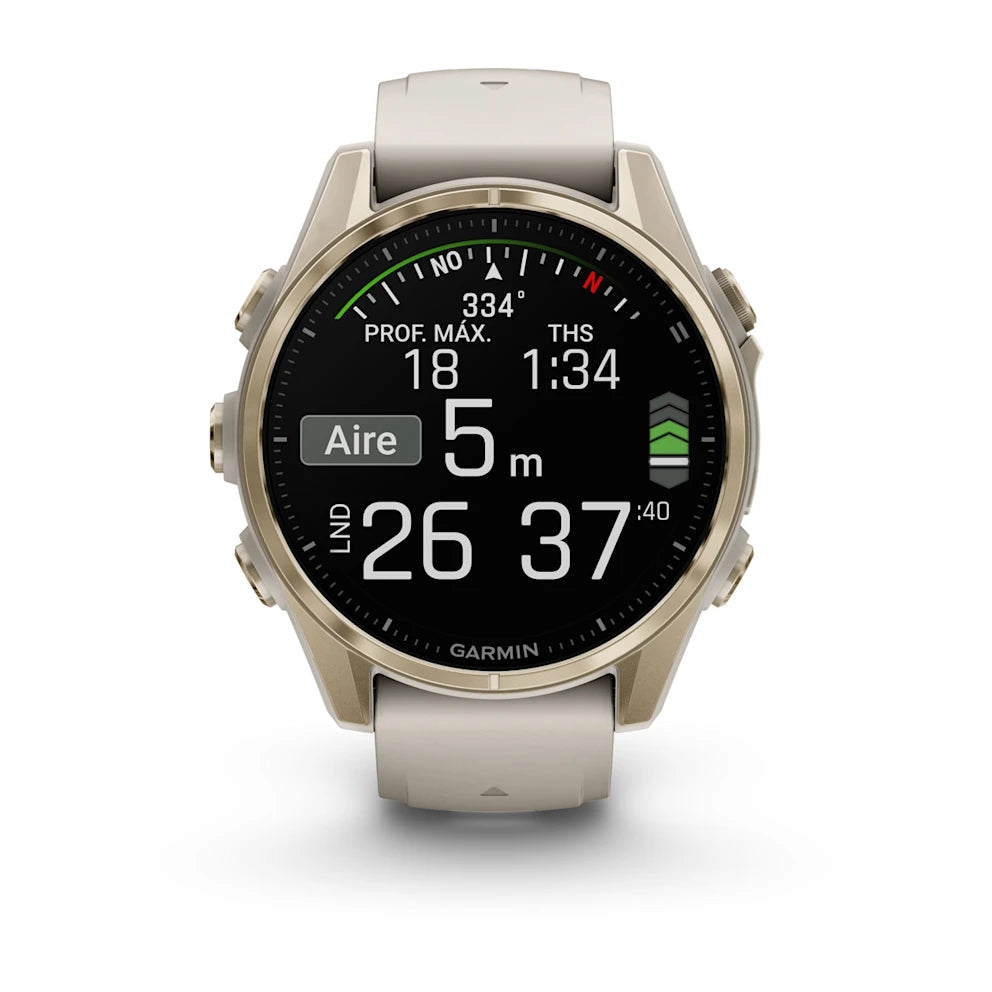 Garmin Fenix 8 43mm AMOLED Zafiro Arena/Oro