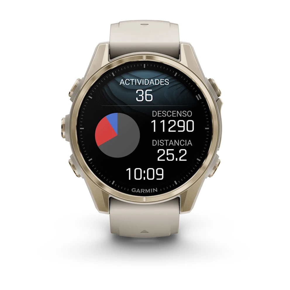 Garmin Fenix 8 43mm AMOLED Zafiro Arena/Oro