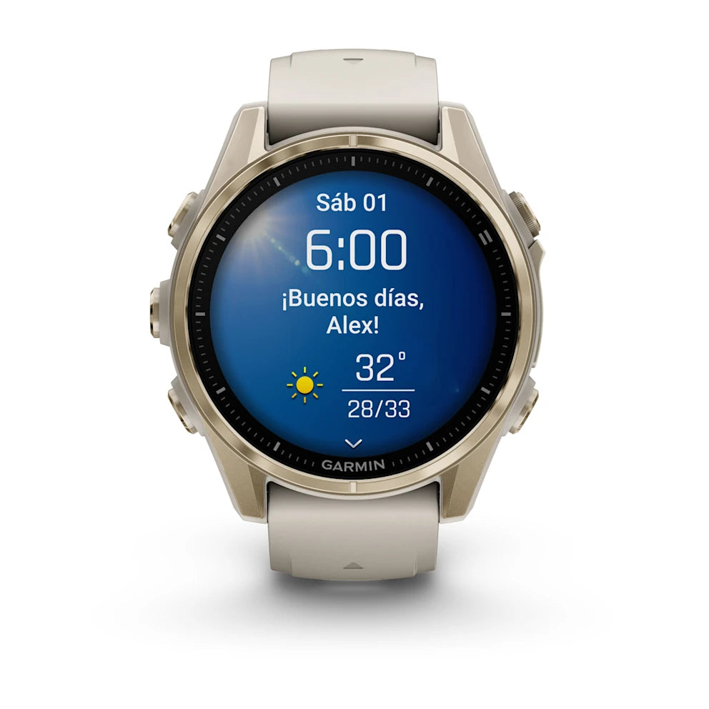 Garmin Fenix 8 43mm AMOLED Zafiro Arena/Oro