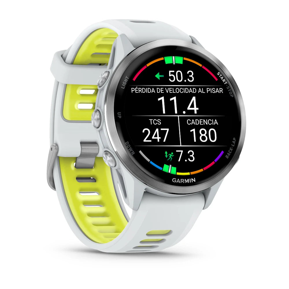 Garmin Forerunner 970 Titanio Blanco Piedra