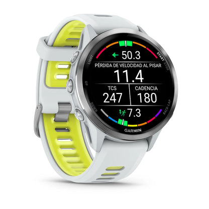 Garmin Forerunner 970 Titanio Blanco Piedra