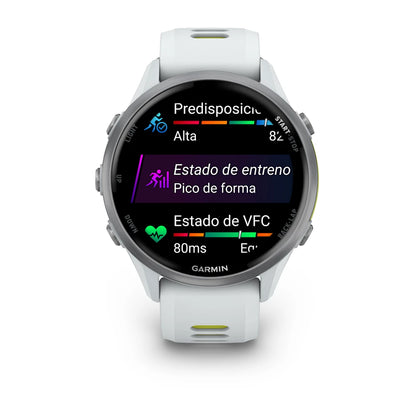 Garmin Forerunner 970 Titanio Blanco Piedra
