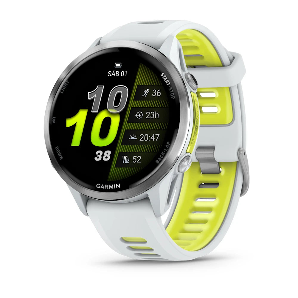 Garmin Forerunner 970 Titanio Blanco Piedra