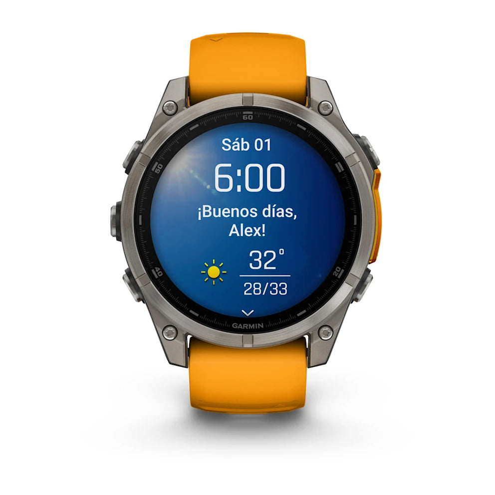 Garmin Fenix 8 47mm AMOLED Zafiro Naranja