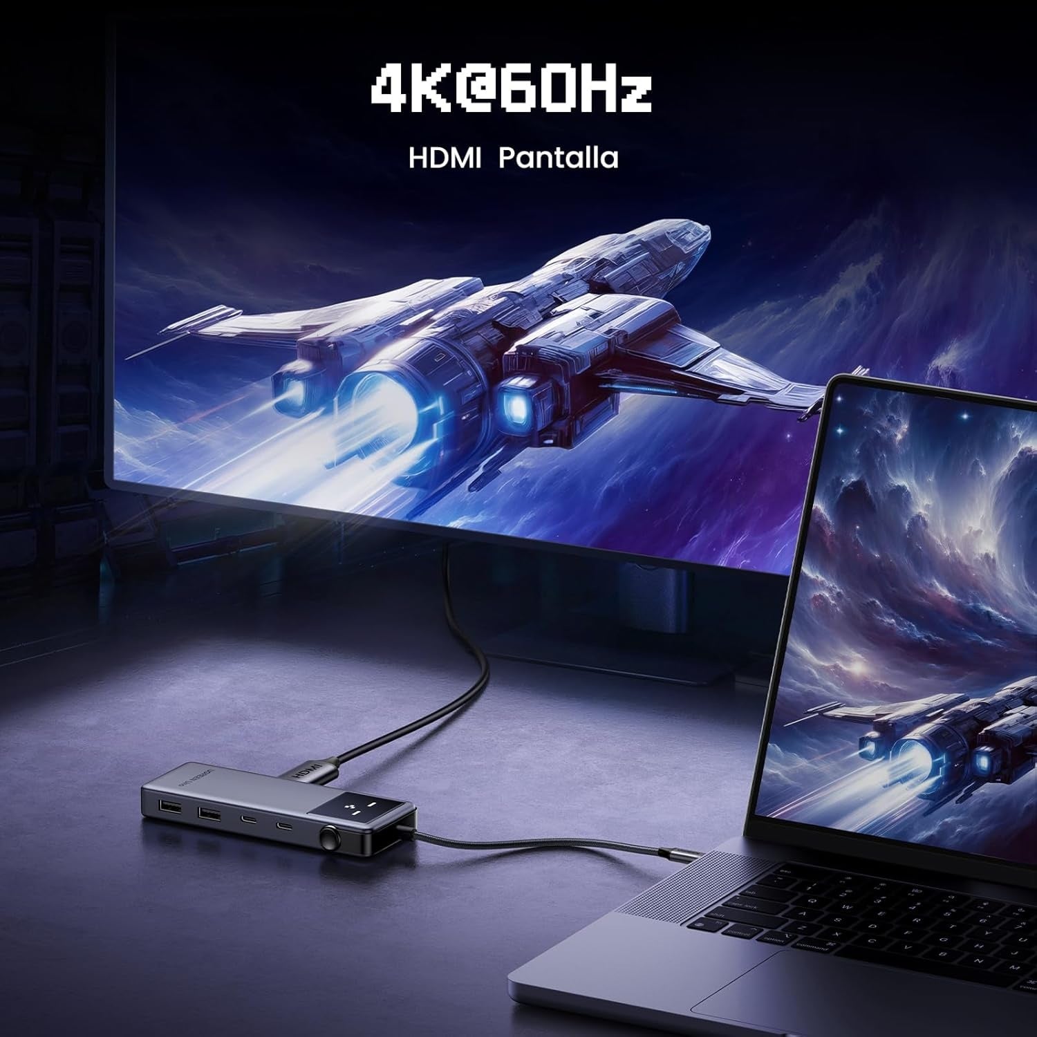 UGreen Ono Robot Hub USB-C 6 en 1 4K 60Hz