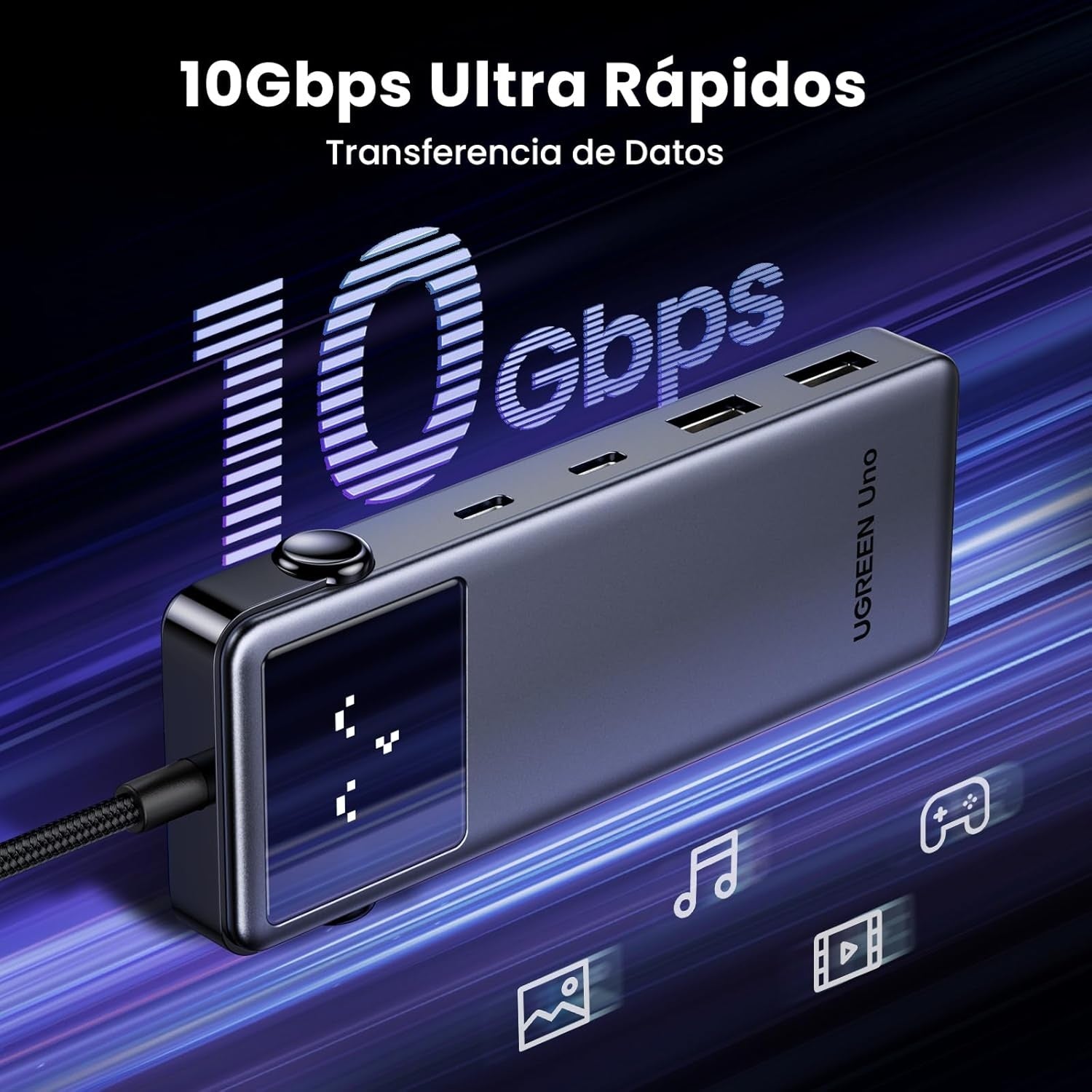UGreen Ono Robot Hub USB-C 6 en 1 4K 60Hz