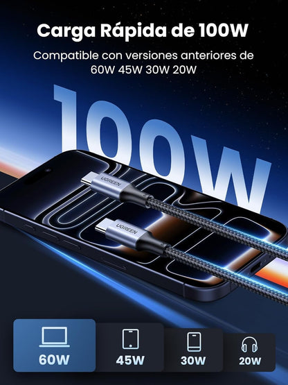 UGreen Cable Carga Rapida USB-C PD 100W