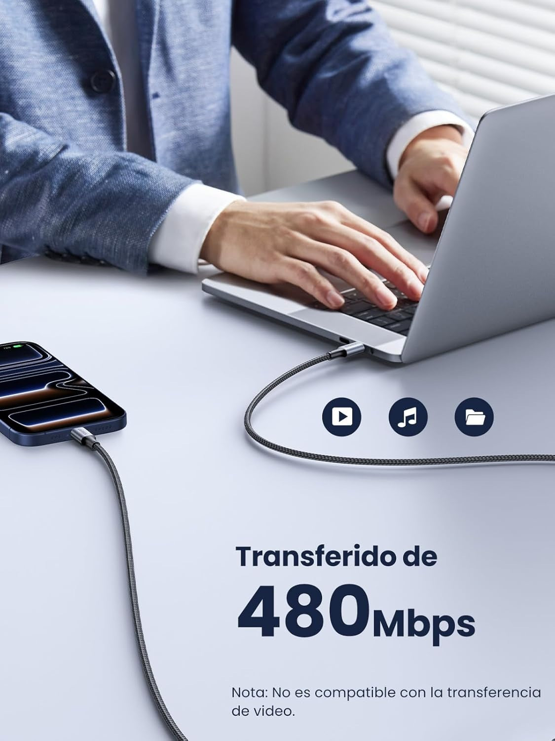 UGreen Cable Carga Rapida USB-C PD 100W
