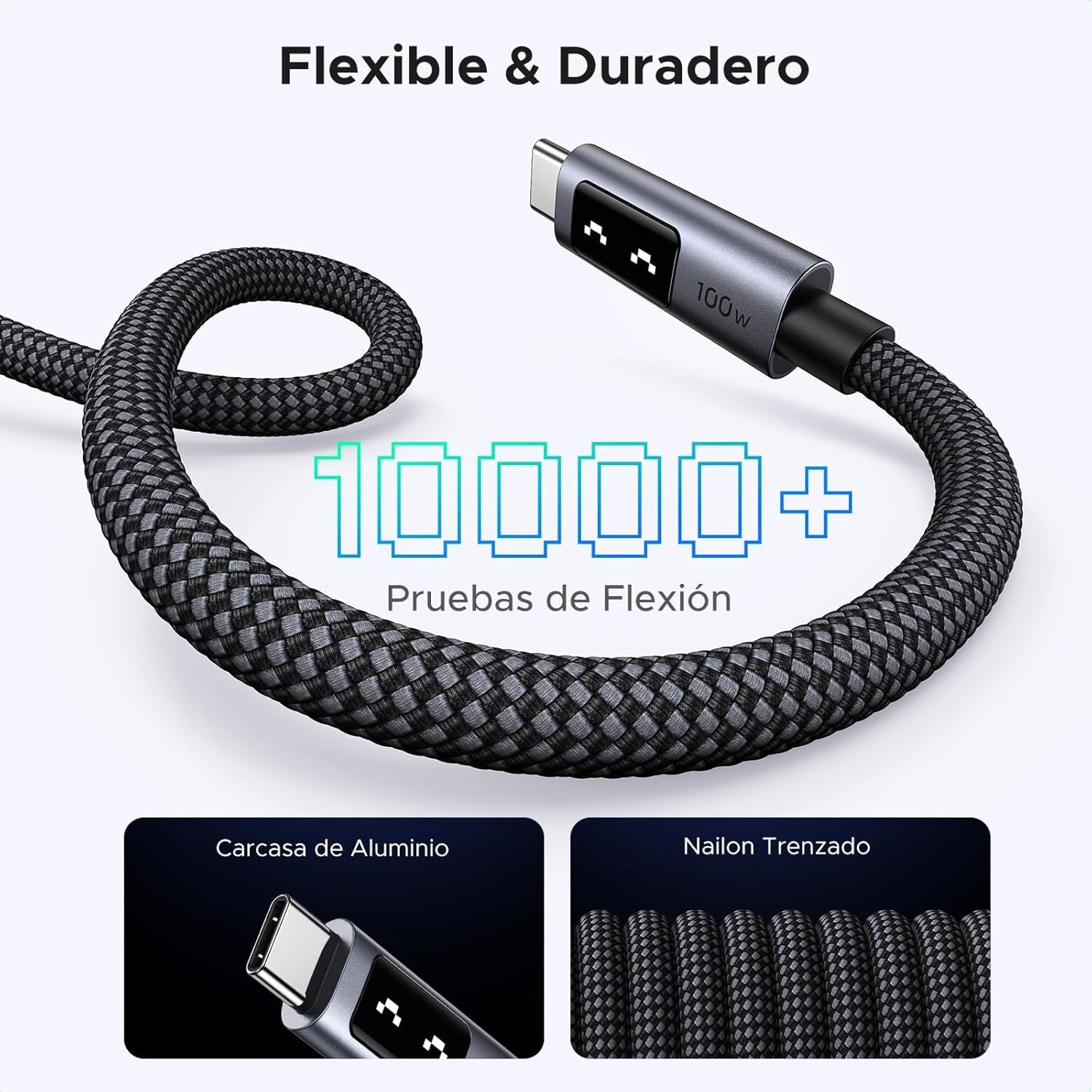 UGreen Uno Cable Carga Rapida USB-C PD 100W