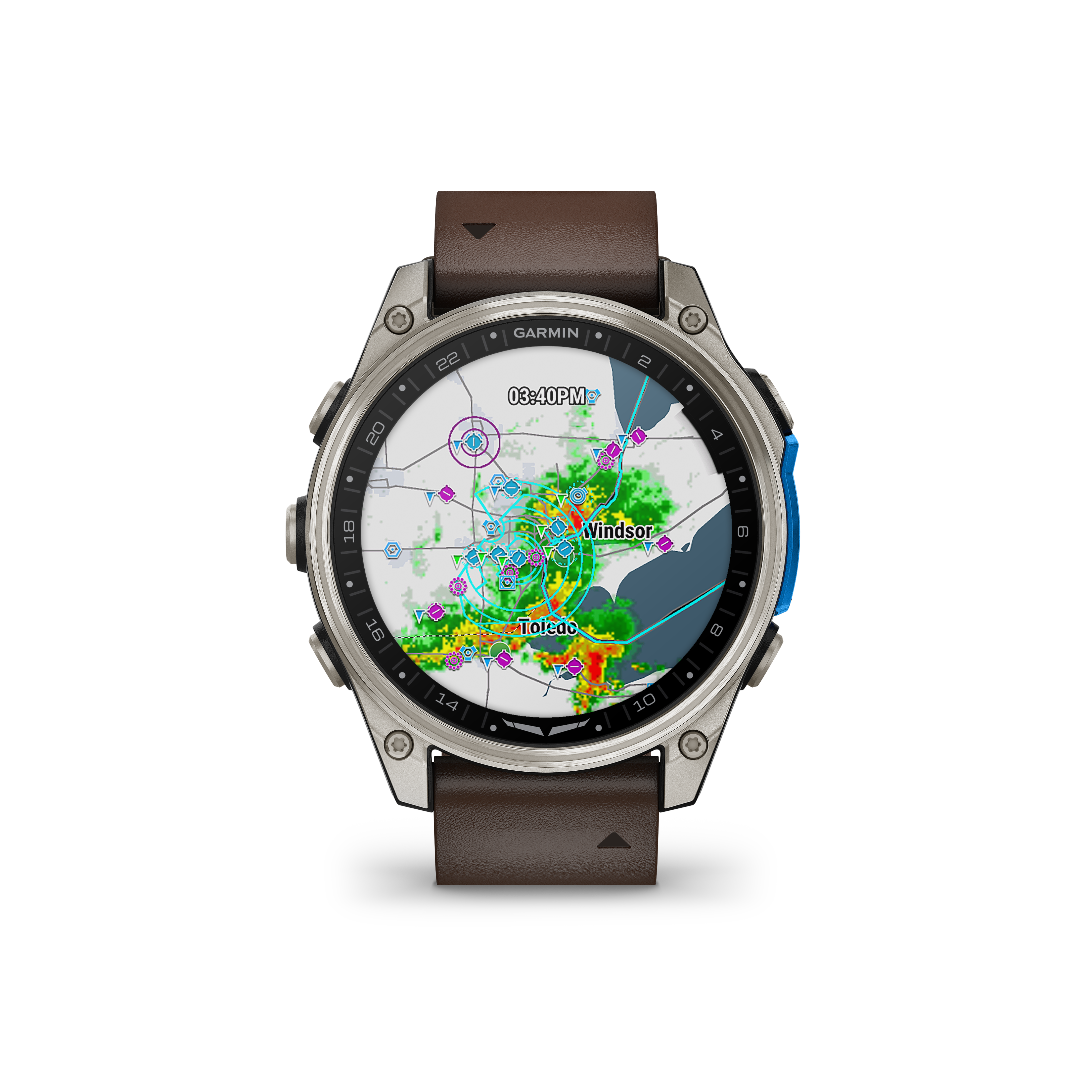 Reloj GPS Garmin D2 Mach 2 Cuero para Aviación (47mm)