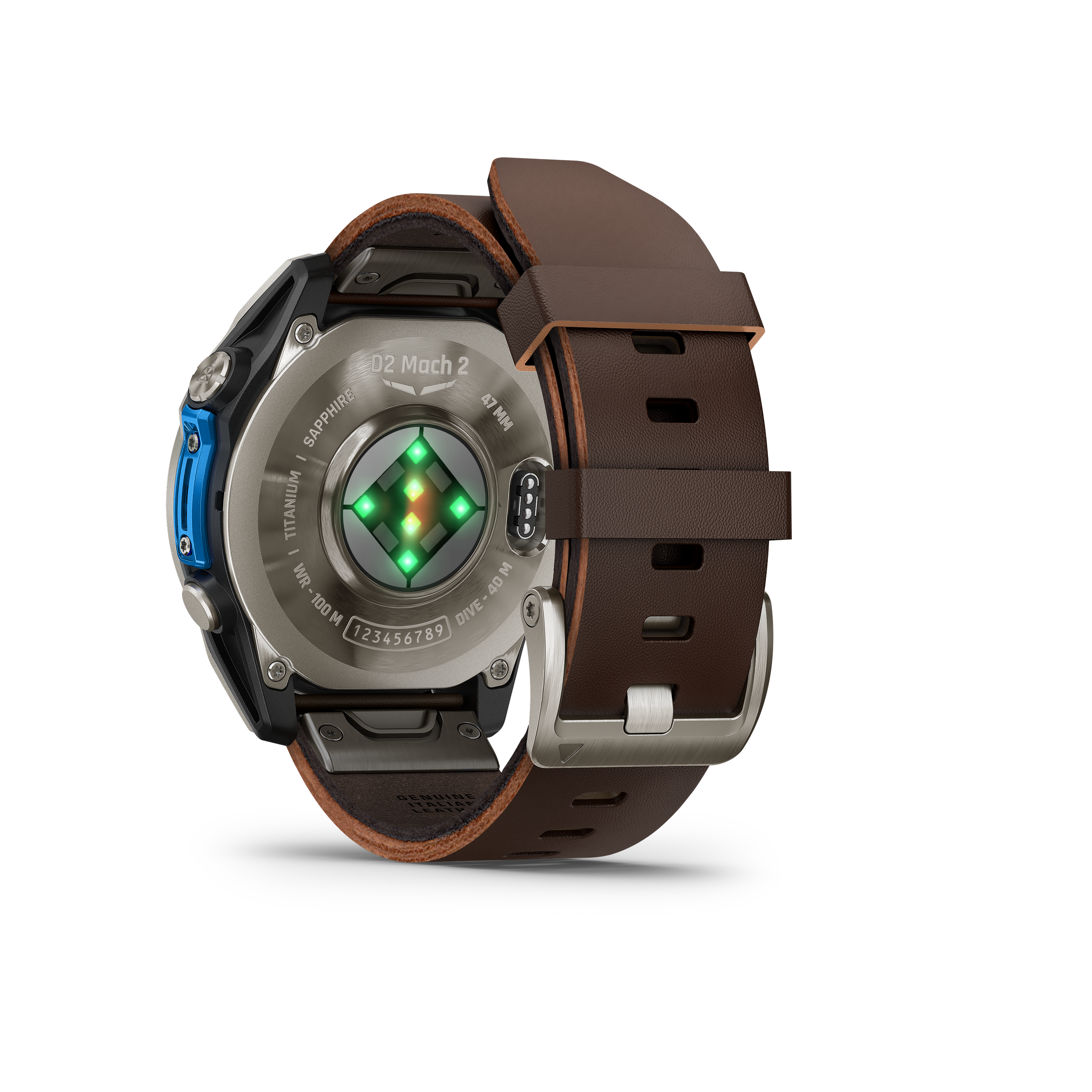 Reloj GPS Garmin D2 Mach 2 Cuero para Aviación (47mm)