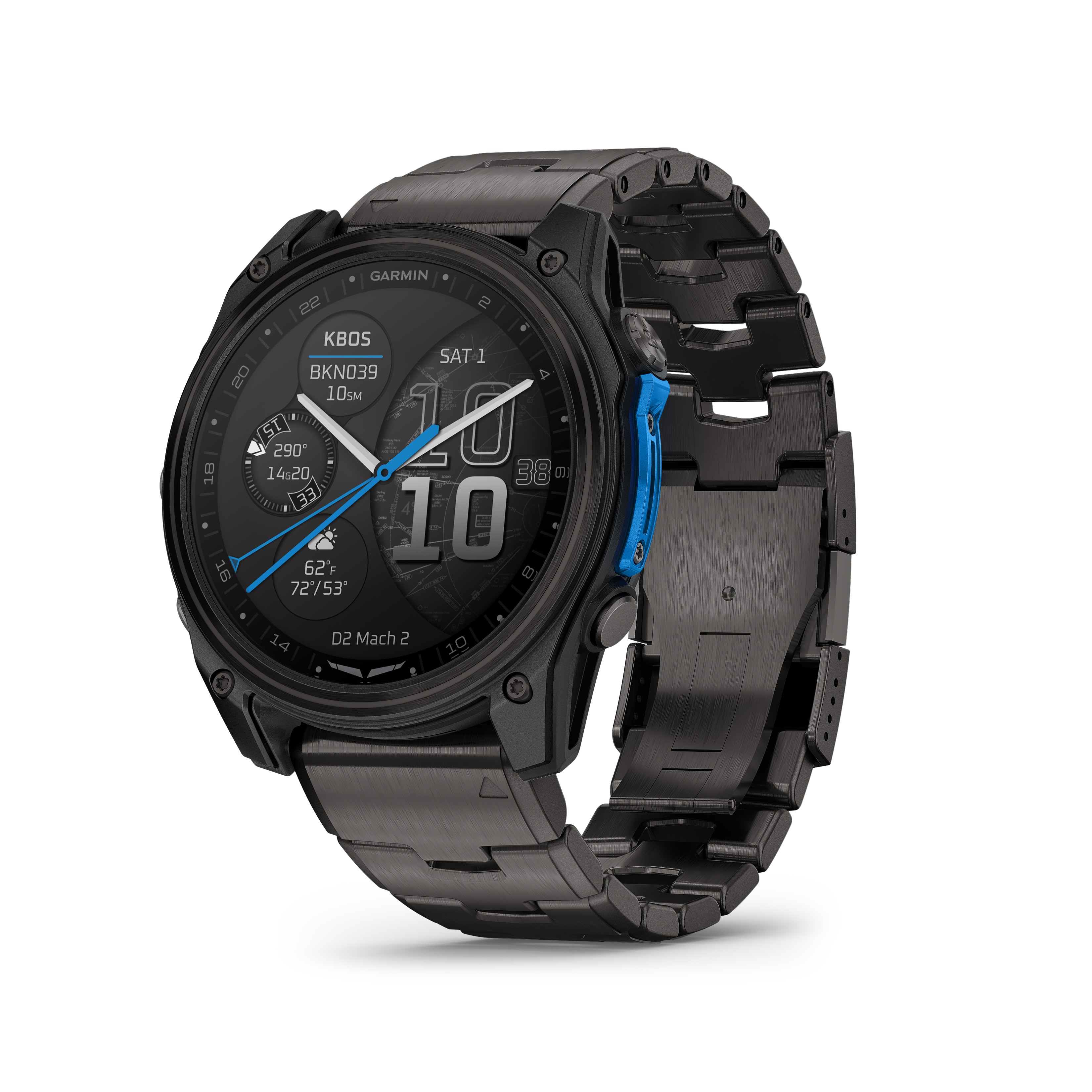 Reloj GPS Garmin D2 Mach 2 Pro Titanio para Aviacion (51mm)