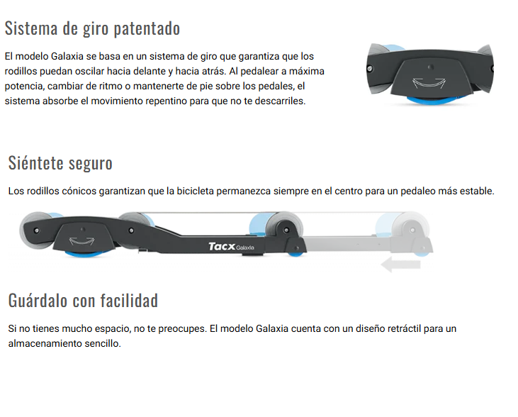 Tacx Galaxia Advanced Roller Trainer - Rodillo de Equilibrio Profesional