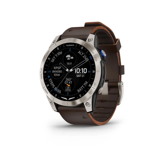 Reloj GPS Garmin D2 Mach1 Cuero para Aviación
